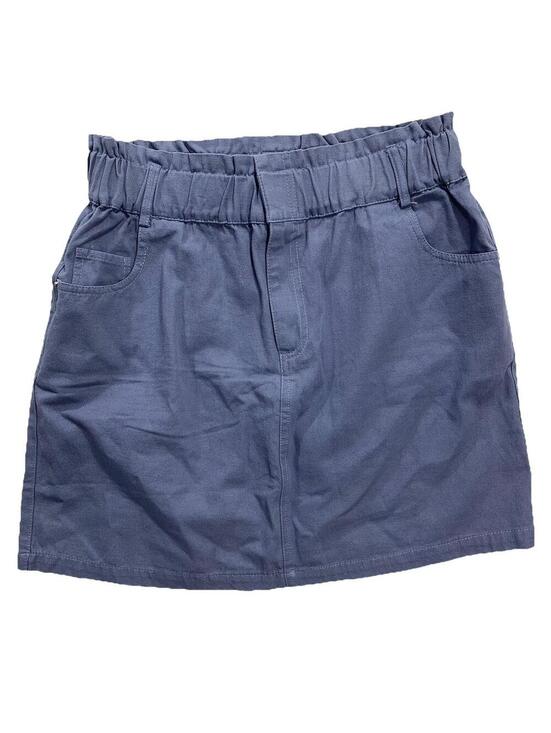 Entro Dresses & Skirts - Entro Mini Skirt Womens L Blue Gray Cotton Paperbag Waist Twill S11750